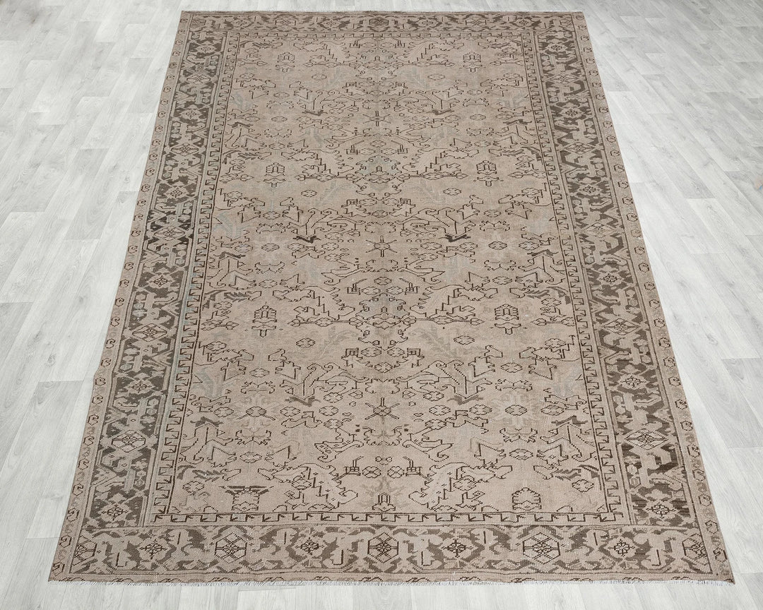 Multicolor Turkish Oushak Rug 7' 10" x 11' 2" Hand-Knotted | No. VR35550