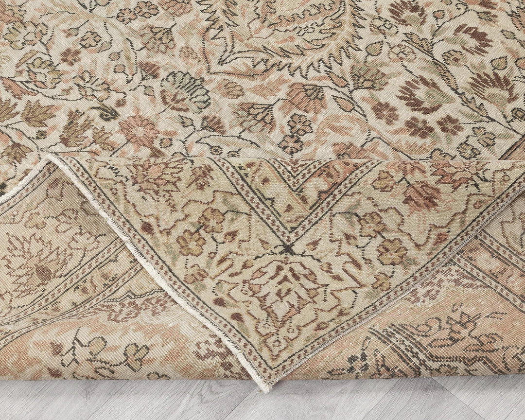Multicolor Turkish Oushak Rug 6'2" x 9'4" Hand-Knotted | No. VR35596