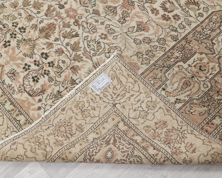 Multicolor Turkish Oushak Rug 6'2" x 9'4" Hand-Knotted | No. VR35596