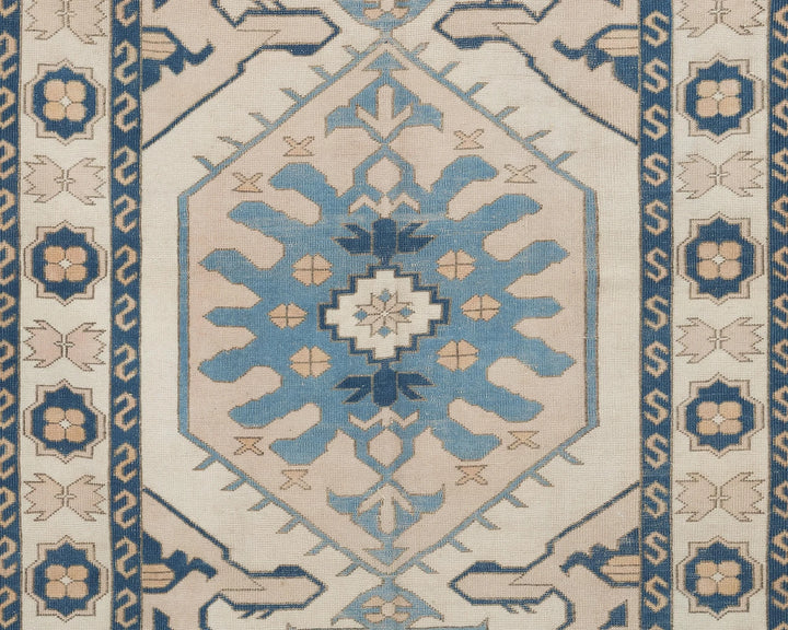 Beige Turkish Oushak Rug 5' 2" x 7' 8" Hand-Knotted | No. VR35676