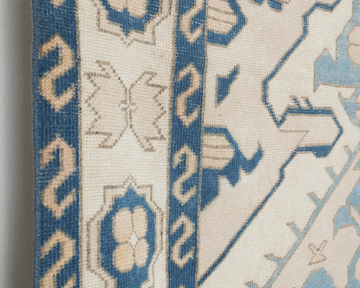Beige Turkish Oushak Rug 5' 2" x 7' 8" Hand-Knotted | No. VR35676