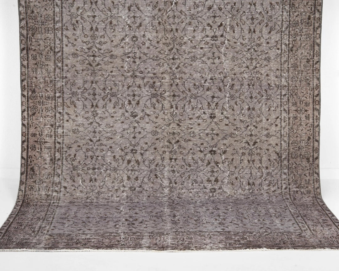 Gray Turkish Oushak Rug 8'10" x 5'4" Hand-Knotted | No. VR35693