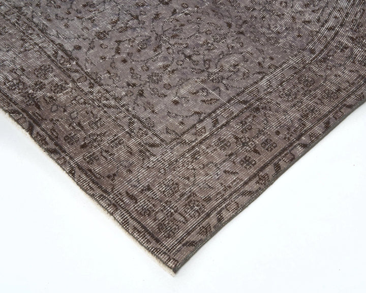 Gray Turkish Oushak Rug 8'10" x 5'4" Hand-Knotted | No. VR35693