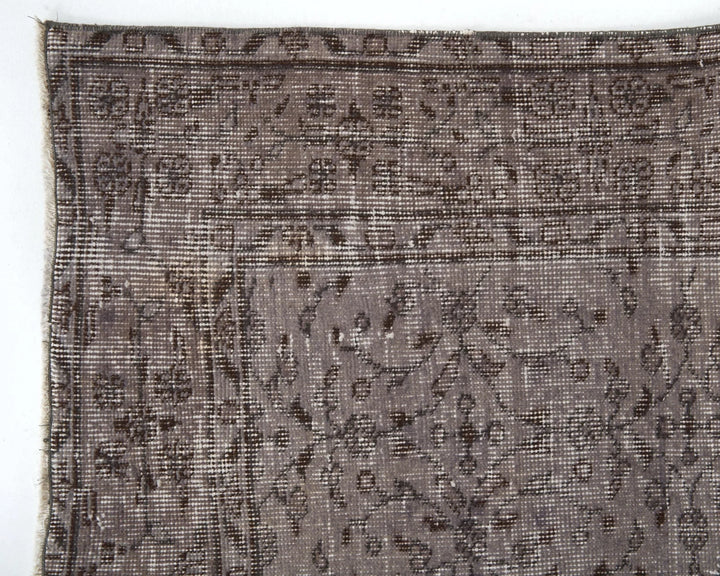 Gray Turkish Oushak Rug 8'10" x 5'4" Hand-Knotted | No. VR35693