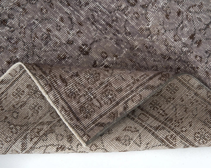 Gray Turkish Oushak Rug 8'10" x 5'4" Hand-Knotted | No. VR35693