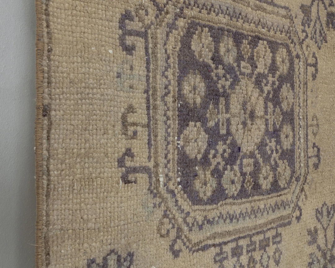 Beige Turkish Oushak Rug 2'6" x 10'10" Hand-Knotted view