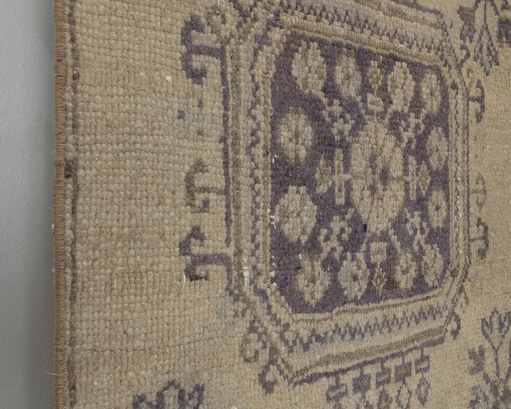 Beige Turkish Oushak Rug 2'6" x 10'10" Hand-Knotted view