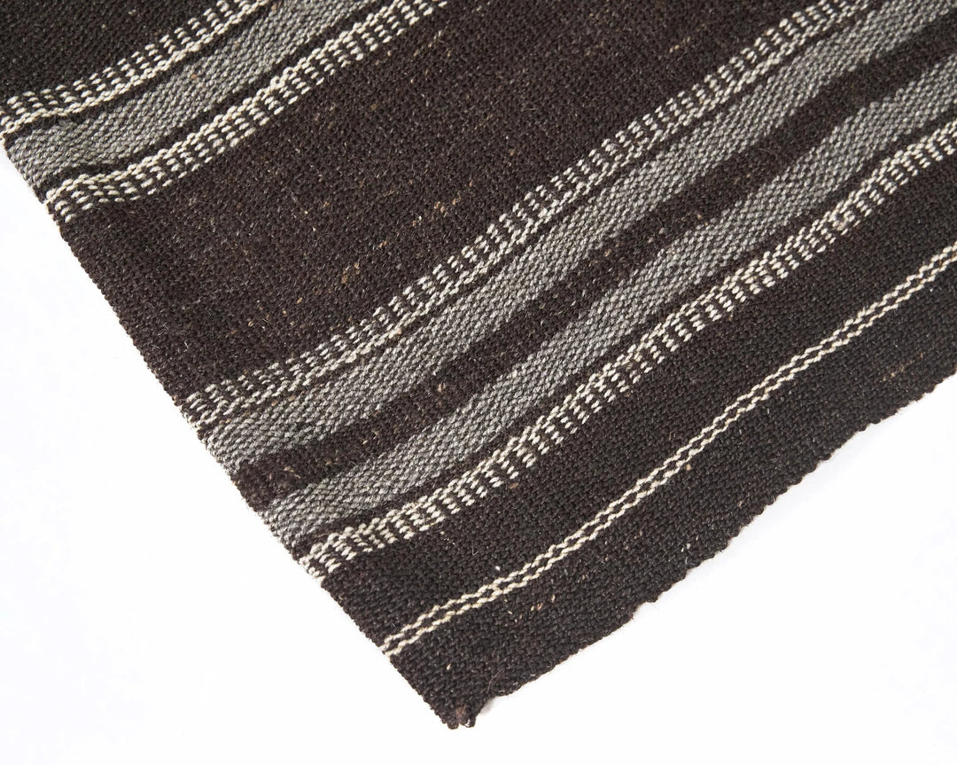 Brown Turkish Kilim Rug 4'10" x 6'6" Flat-Weave | No. VR35973