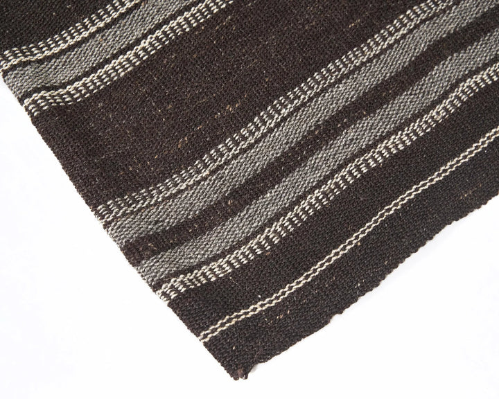 Brown Turkish Kilim Rug 4'10" x 6'6" Flat-Weave | No. VR35973