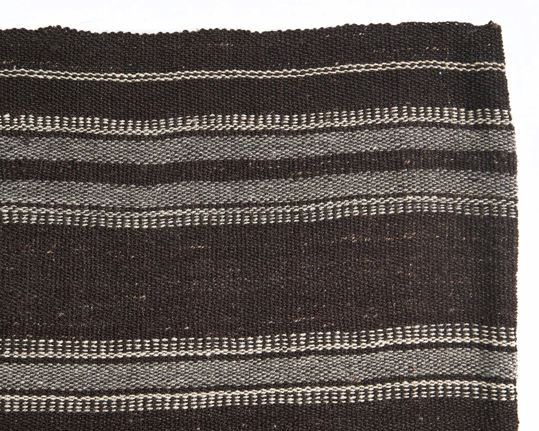 Brown Turkish Kilim Rug 4'10" x 6'6" Flat-Weave | No. VR35973