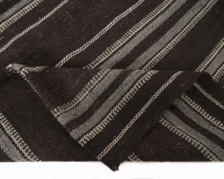 Brown Turkish Kilim Rug 4'10" x 6'6" Flat-Weave | No. VR35973