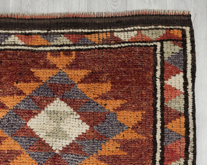 Multicolor Turkish Vintage Rug 2' 7" x 13' 3" Hand-Knotted | No. VR36166