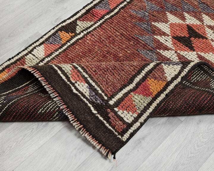 Multicolor Turkish Vintage Rug 2' 7" x 13' 3" Hand-Knotted | No. VR36166
