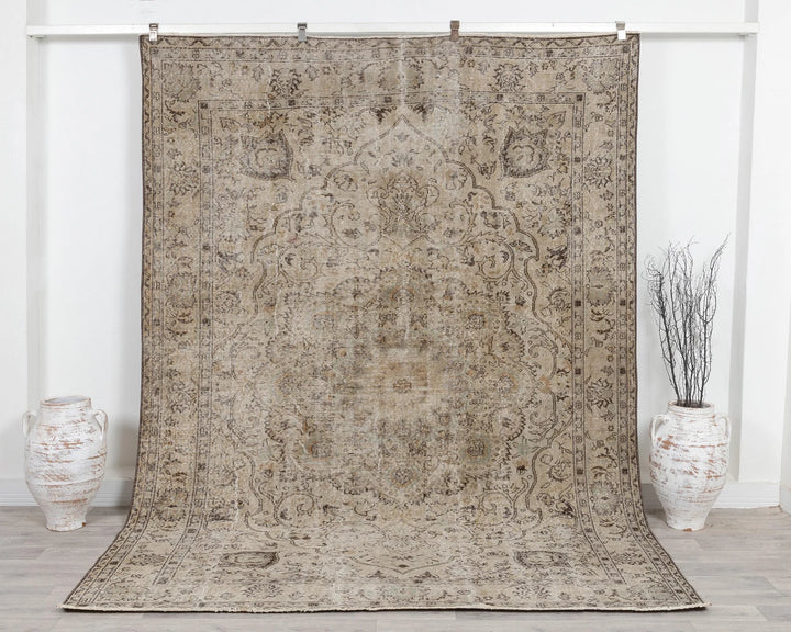 Multicolor Turkish Oushak Rug 6' 11" x 9' 6" Hand-Knotted | No. VR36319