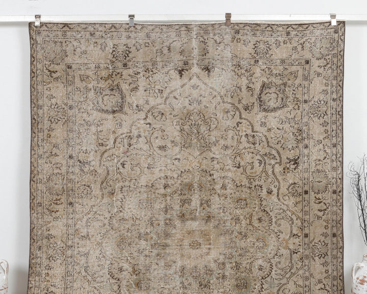 Multicolor Turkish Oushak Rug 6' 11" x 9' 6" Hand-Knotted | No. VR36319