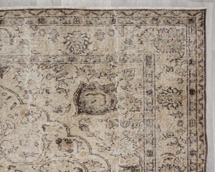 Multicolor Turkish Oushak Rug 6' 11" x 9' 6" Hand-Knotted | No. VR36319
