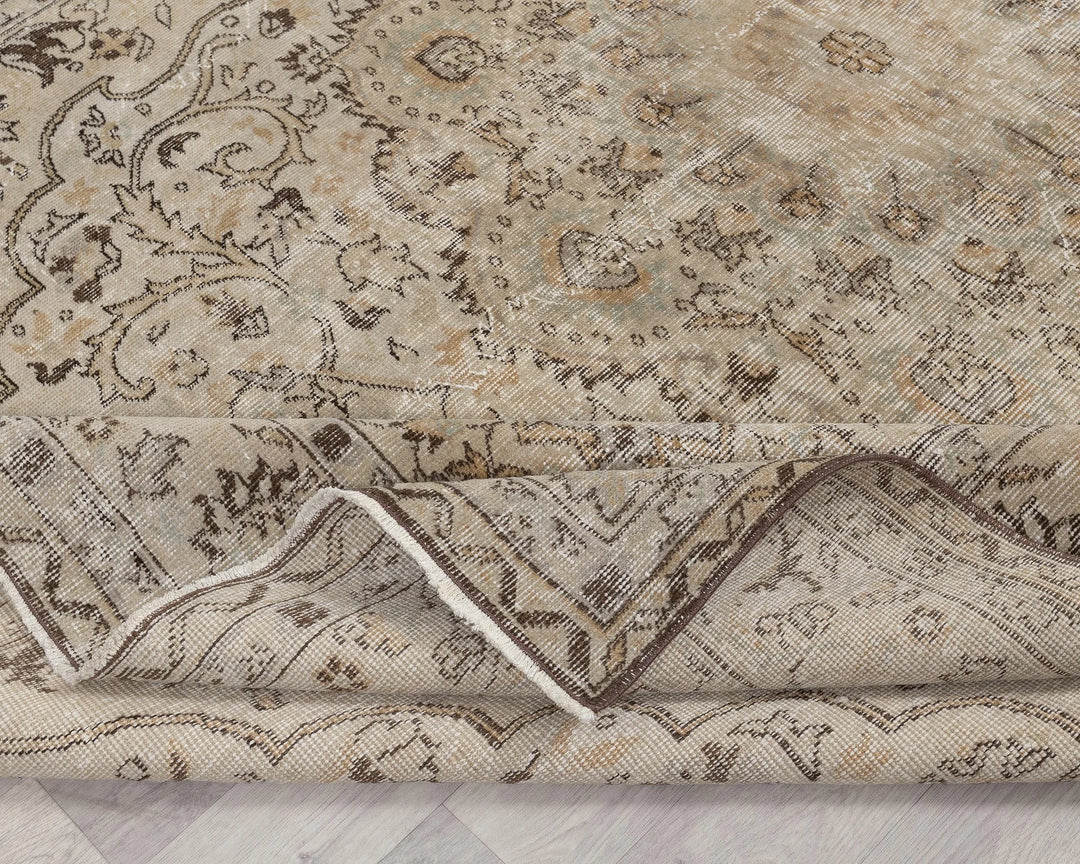 Multicolor Turkish Oushak Rug 6' 11" x 9' 6" Hand-Knotted | No. VR36319