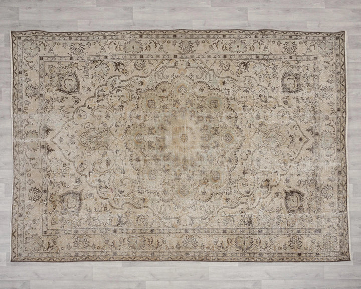 Multicolor Turkish Oushak Rug 6' 11" x 9' 6" Hand-Knotted | No. VR36319