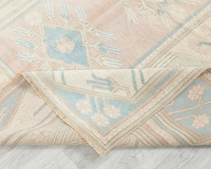Multicolor Turkish Oushak Rug 6'11" x 5'11" Hand-Knotted | No. VR36354