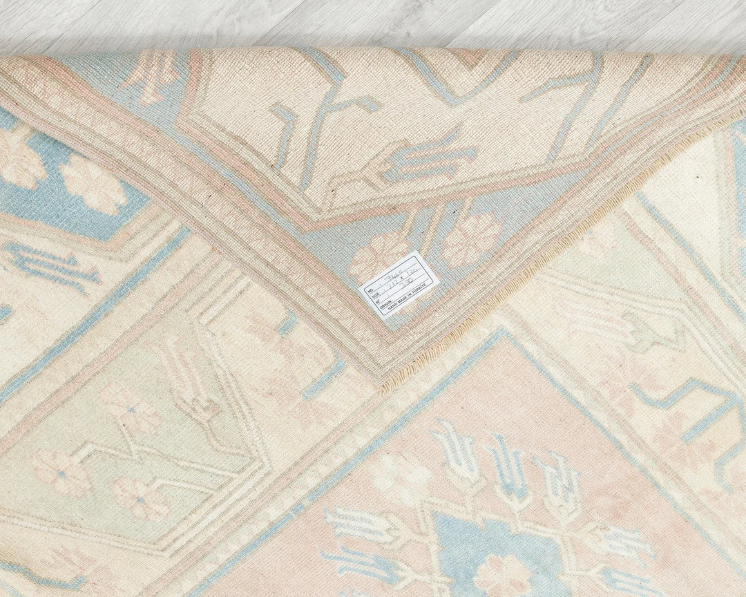 Multicolor Turkish Oushak Rug 6'11" x 5'11" Hand-Knotted | No. VR36354