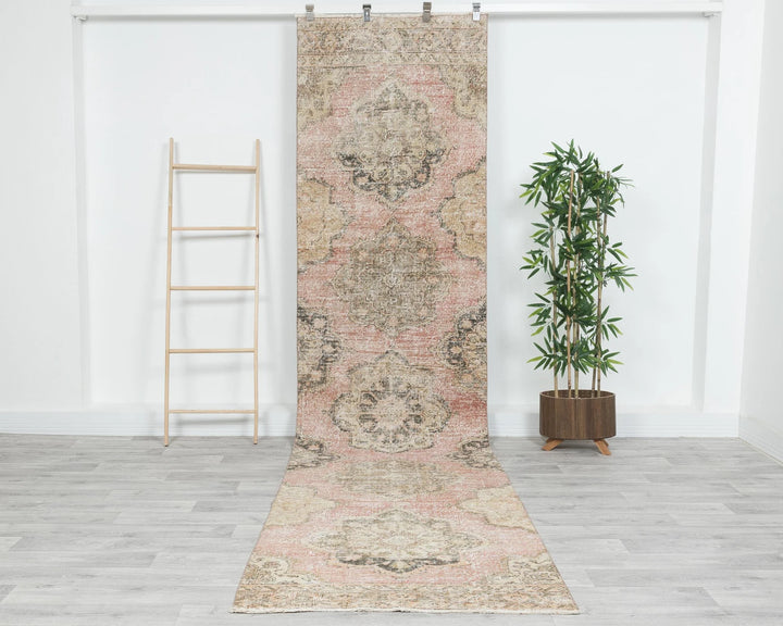 Multicolor Turkish Oushak Rug 3' 1" x 12' 5" Hand-Knotted | No. VR36412