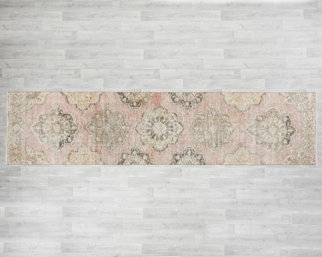 Multicolor Turkish Oushak Rug 3' 1" x 12' 5" Hand-Knotted | No. VR36412