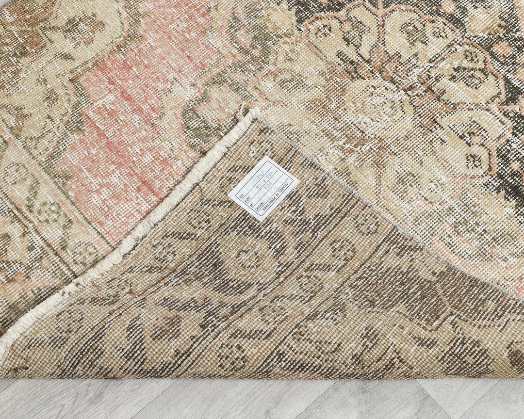 Multicolor Turkish Oushak Rug 3' 1" x 12' 5" Hand-Knotted | No. VR36412