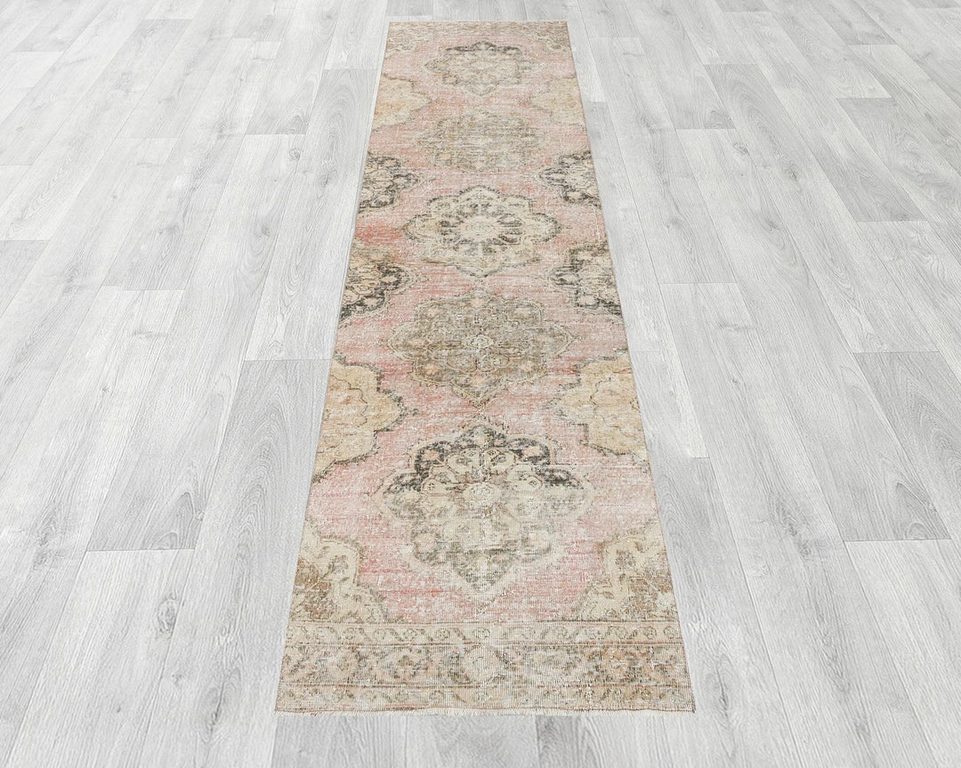 Multicolor Turkish Oushak Rug 3' 1" x 12' 5" Hand-Knotted | No. VR36412