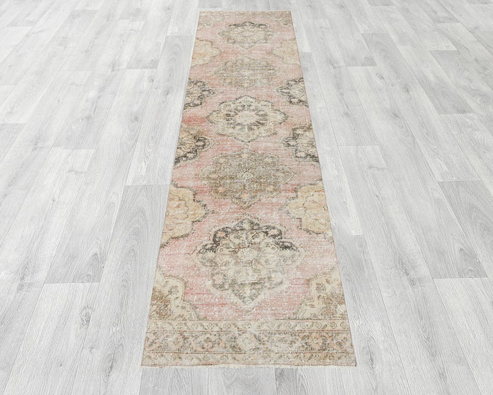 Multicolor Turkish Oushak Rug 3' 1" x 12' 5" Hand-Knotted | No. VR36412