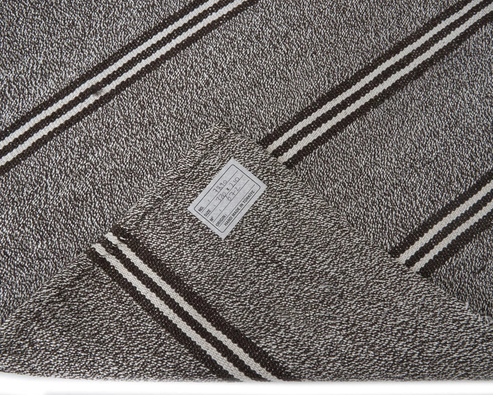 Gray Turkish Kilim Rug 6' 11" x 10' 6" Flat-Weave | No. VR36469