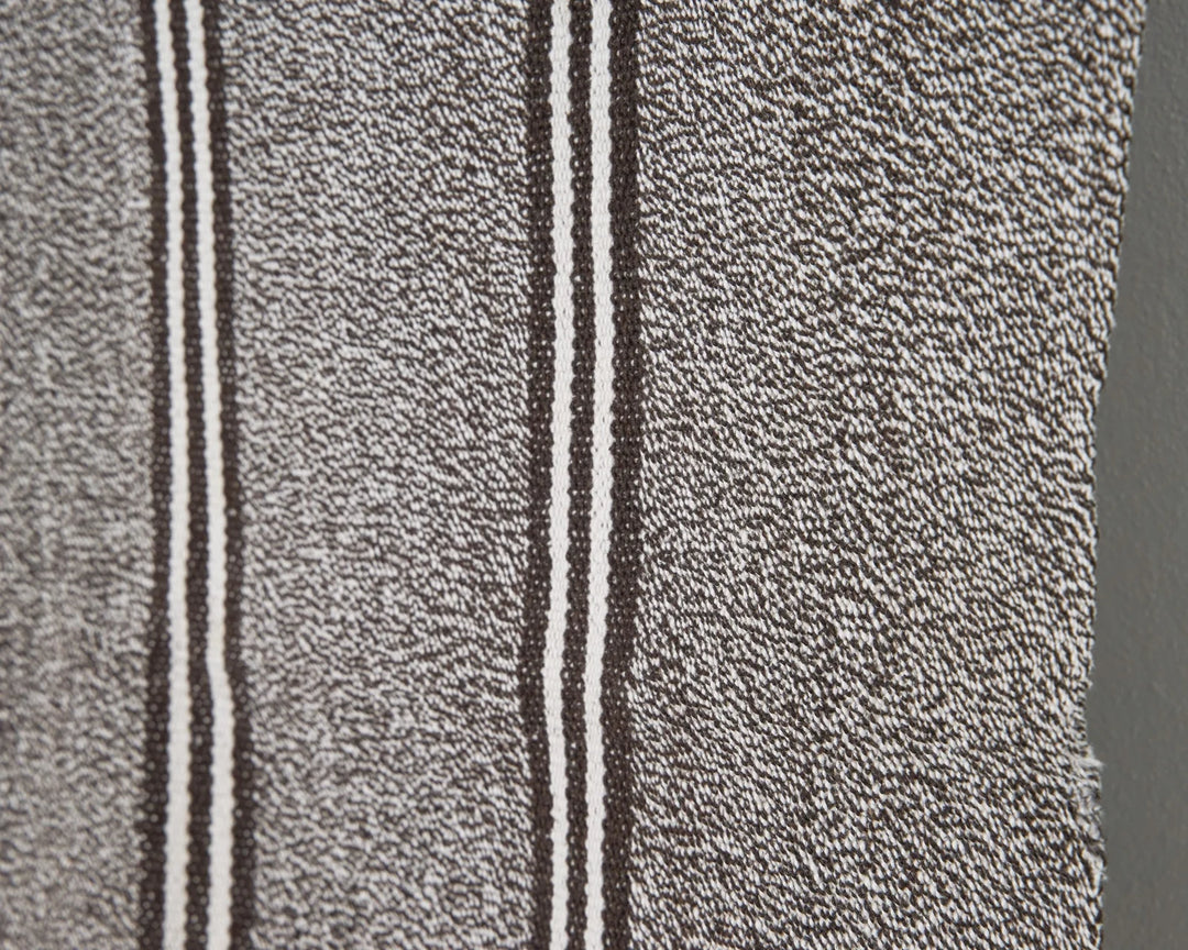 Gray Turkish Kilim Rug 6' 11" x 10' 6" Flat-Weave | No. VR36469