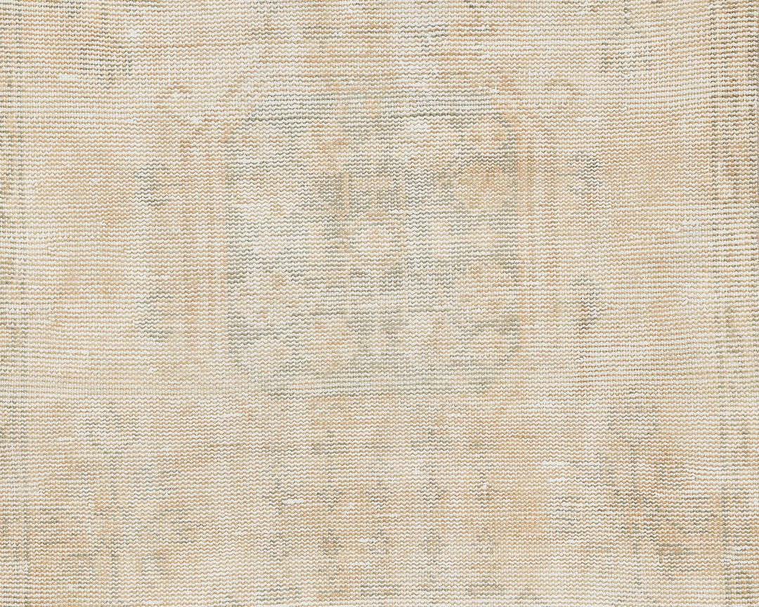 Beige Turkish Oushak Rug 3' 1" x 11' 2" Hand-Knotted | No. VR36641