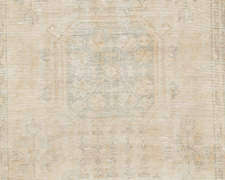 Beige Turkish Oushak Rug 3' 1" x 11' 2" Hand-Knotted | No. VR36641