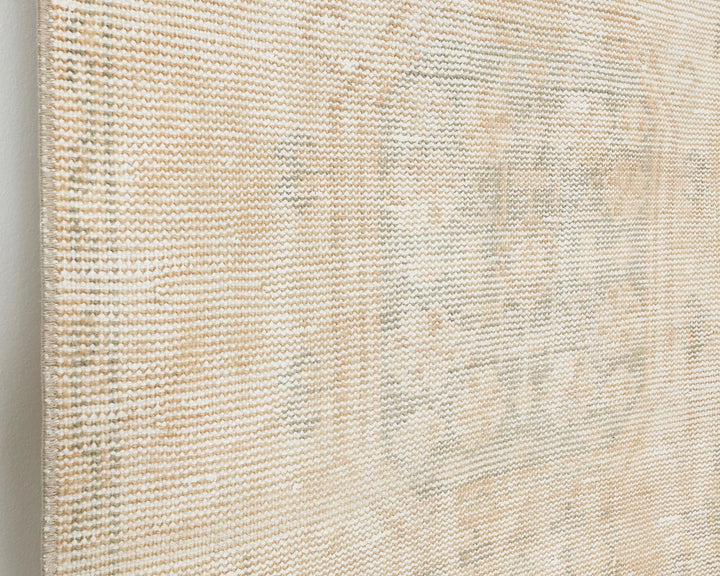 Beige Turkish Oushak Rug 3' 1" x 11' 2" Hand-Knotted | No. VR36641