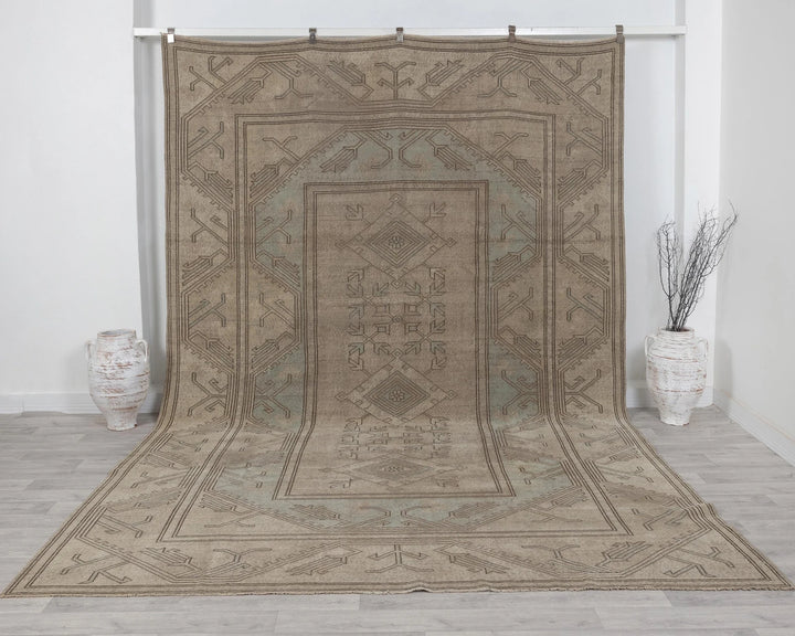 Multicolor Turkish Oushak Rug 8'5" x 12'6" Hand-Knotted | No. VR36647
