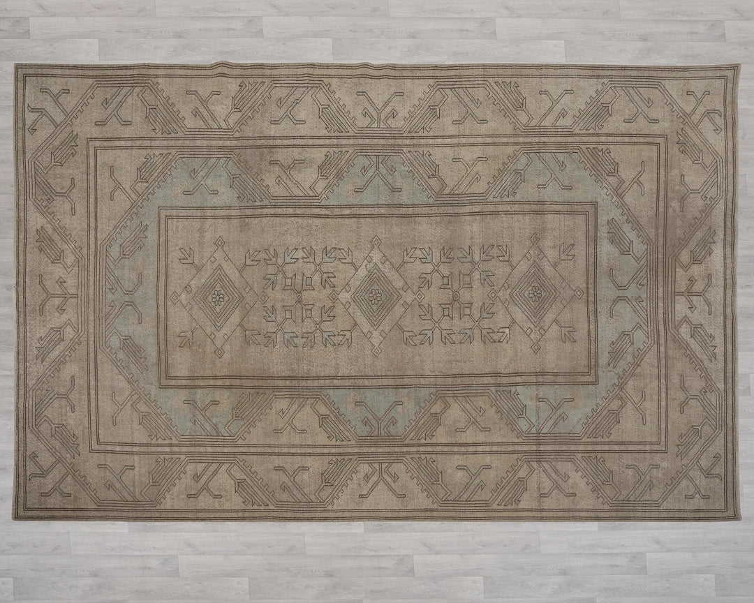 Multicolor Turkish Oushak Rug 8'5" x 12'6" Hand-Knotted | No. VR36647