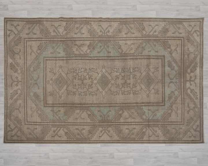Multicolor Turkish Oushak Rug 8'5" x 12'6" Hand-Knotted | No. VR36647