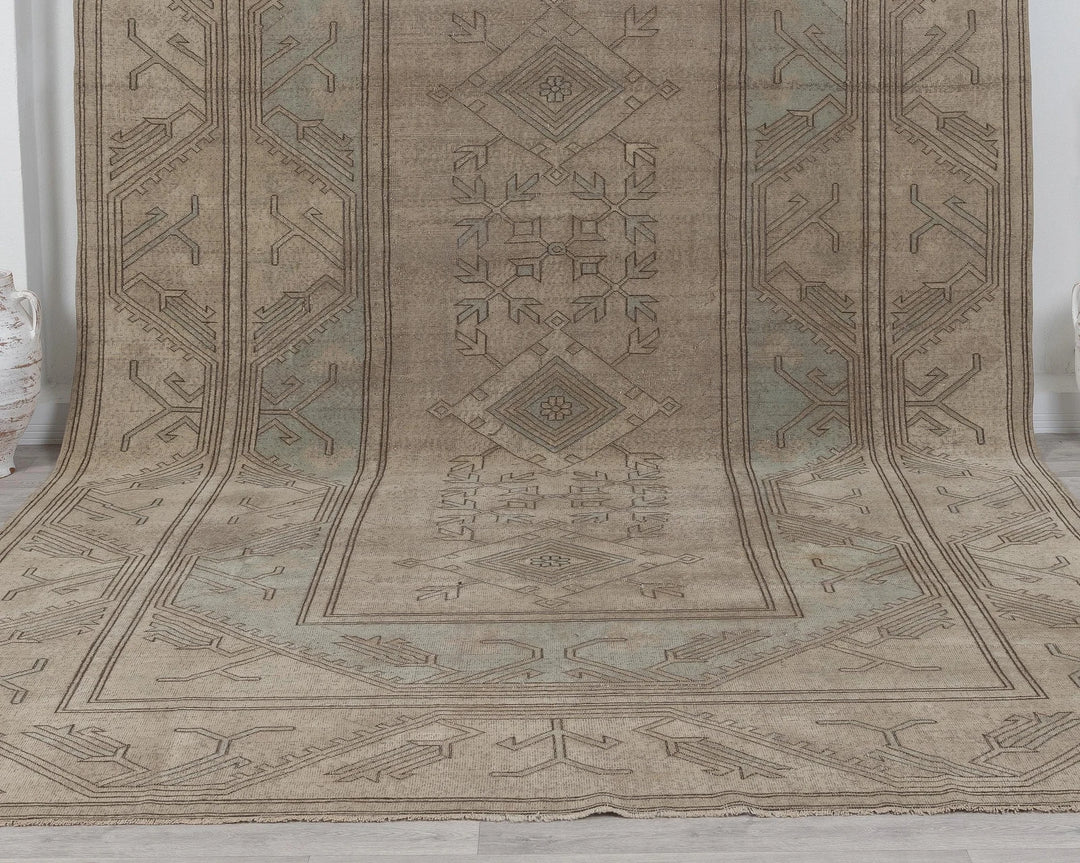 Multicolor Turkish Oushak Rug 8'5" x 12'6" Hand-Knotted | No. VR36647