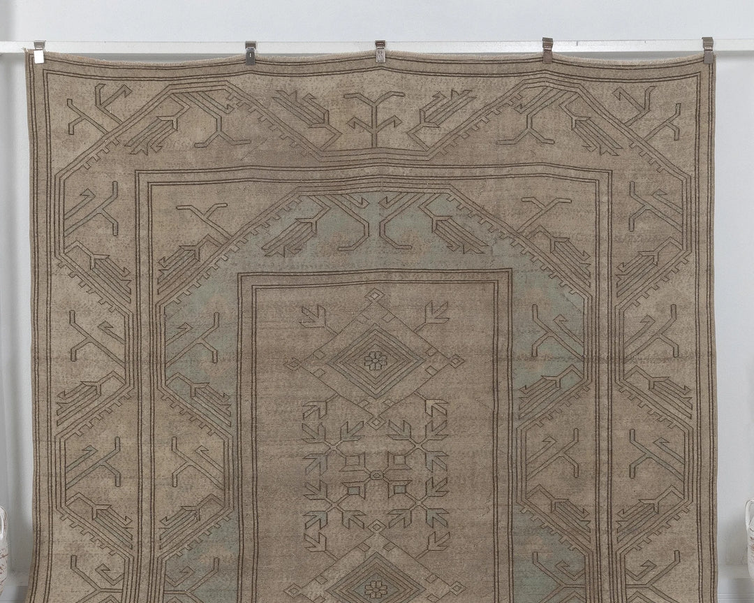Multicolor Turkish Oushak Rug 8'5" x 12'6" Hand-Knotted | No. VR36647