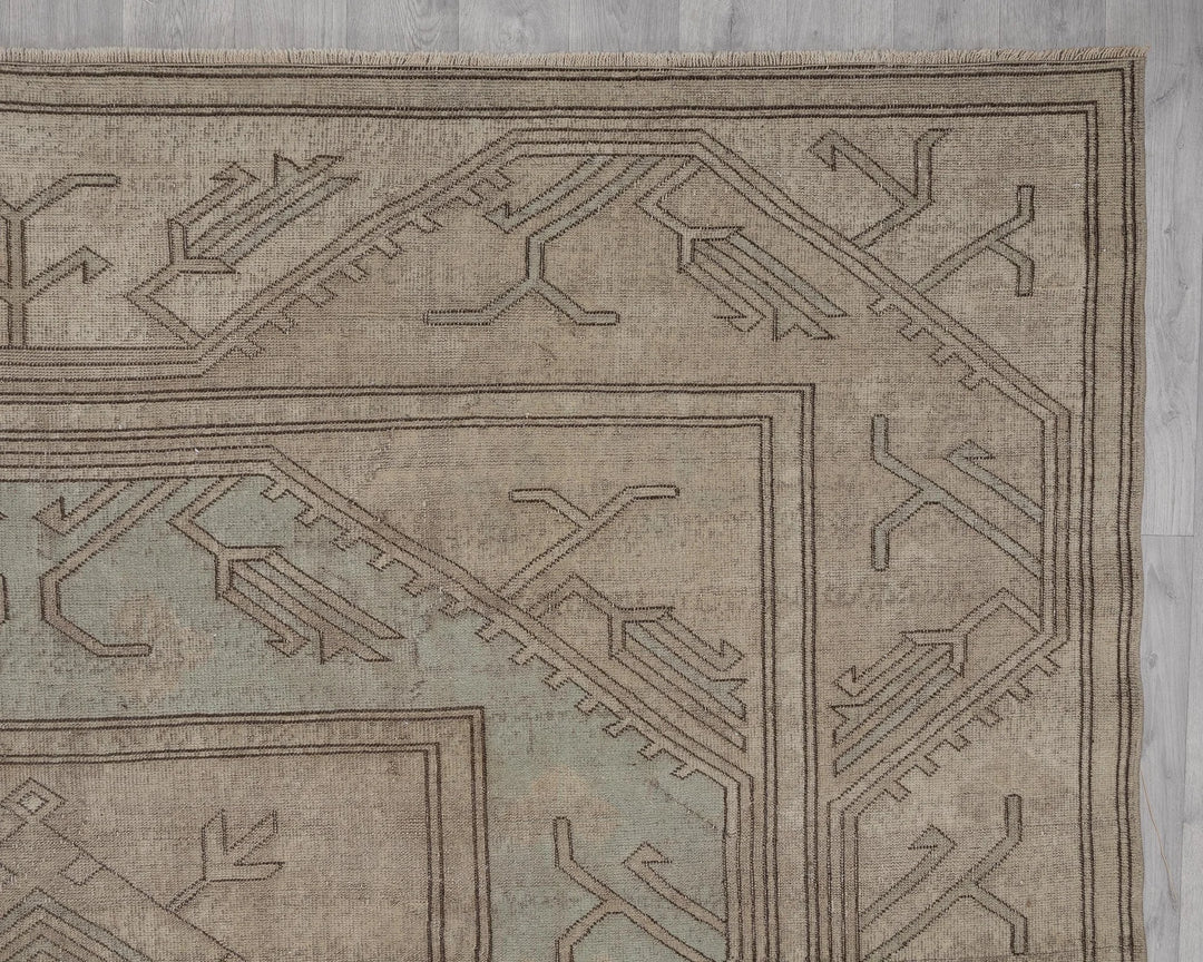 Multicolor Turkish Oushak Rug 8'5" x 12'6" Hand-Knotted | No. VR36647