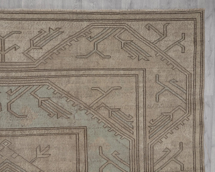Multicolor Turkish Oushak Rug 8'5" x 12'6" Hand-Knotted | No. VR36647