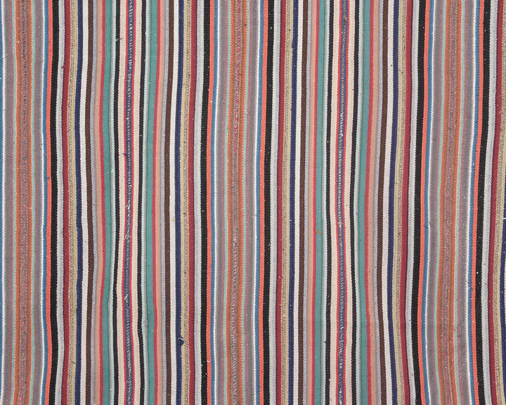 Multicolor Turkish Kilim Rug 6'10" x 10'2" Flat-Weave | No. VR36718