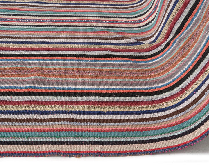 Multicolor Turkish Kilim Rug 6'10" x 10'2" Flat-Weave | No. VR36718