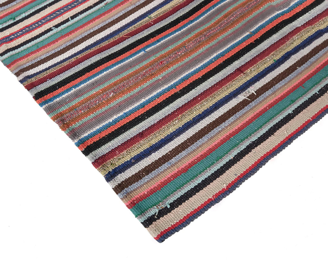 Multicolor Turkish Kilim Rug 6'10" x 10'2" Flat-Weave | No. VR36718