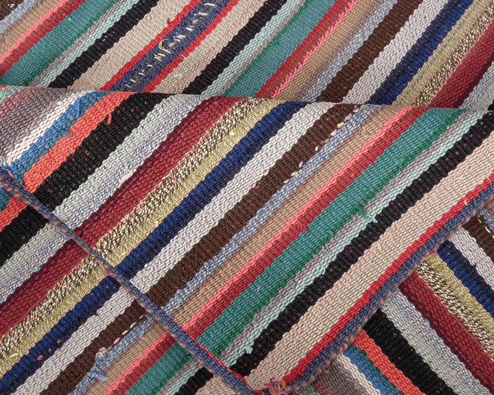 Multicolor Turkish Kilim Rug 6'10" x 10'2" Flat-Weave | No. VR36718