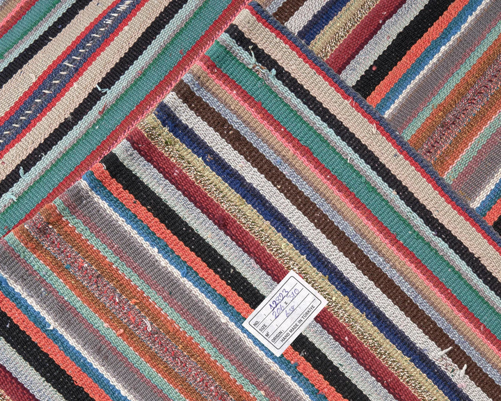 Multicolor Turkish Kilim Rug 6'10" x 10'2" Flat-Weave | No. VR36718