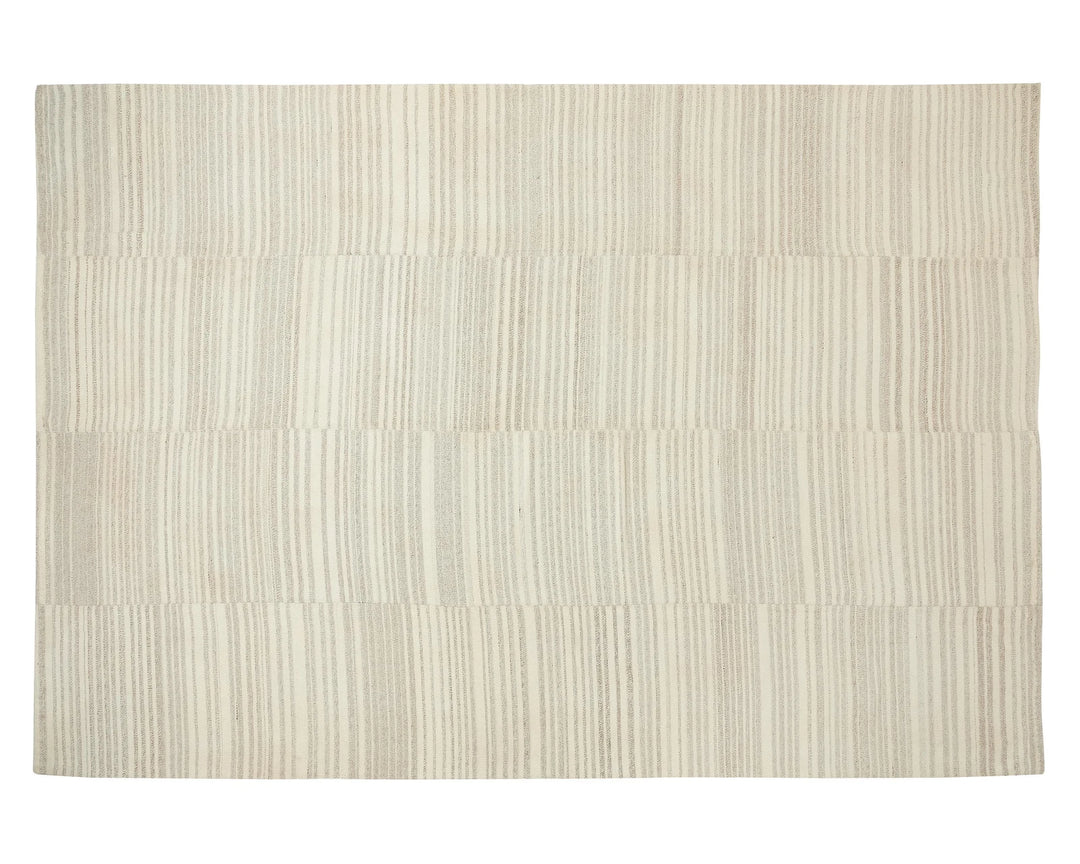 Beige Turkish Kilim Rug 9' 6" x 12' 10" Flat-Weave | No. VR36721