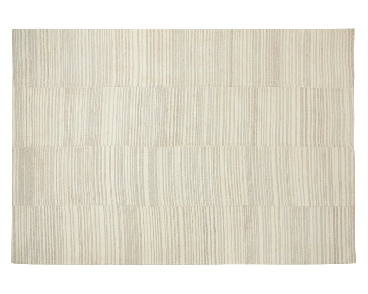 Beige Turkish Kilim Rug 9' 6" x 12' 10" Flat-Weave | No. VR36721