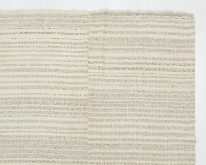 Beige Turkish Kilim Rug 9' 6" x 12' 10" Flat-Weave | No. VR36721