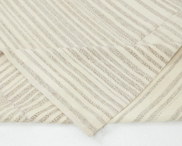 Beige Turkish Kilim Rug 9' 6" x 12' 10" Flat-Weave | No. VR36721